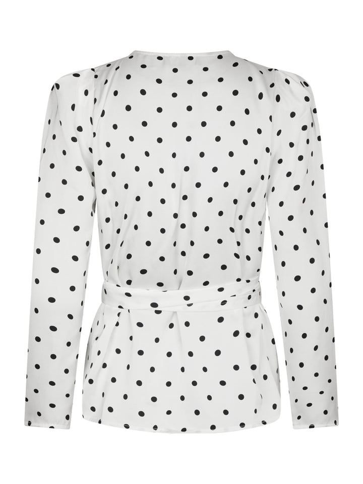 Valentin Studio - Josie Dot Blouse 167301 - 120 - White Bluser 