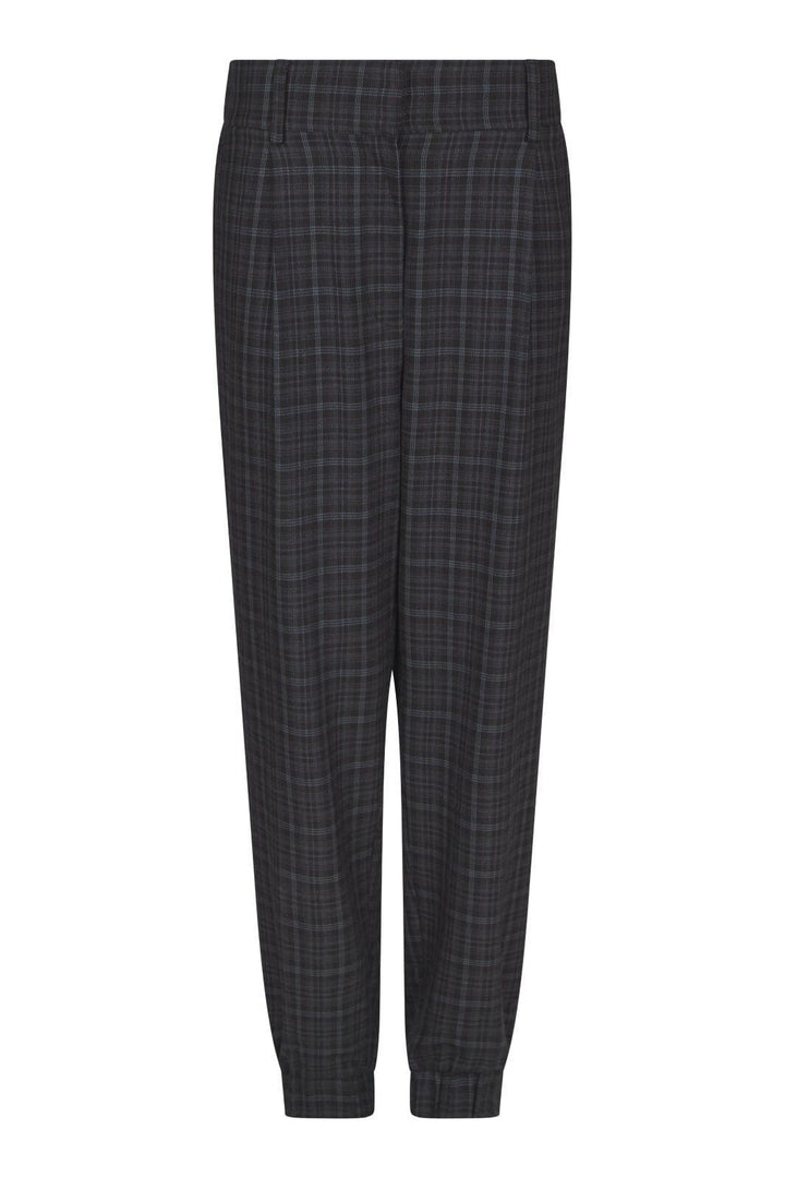Valentin Studio - Pretty Check Pants 169426 - 104 - Dark Grey Bukser 