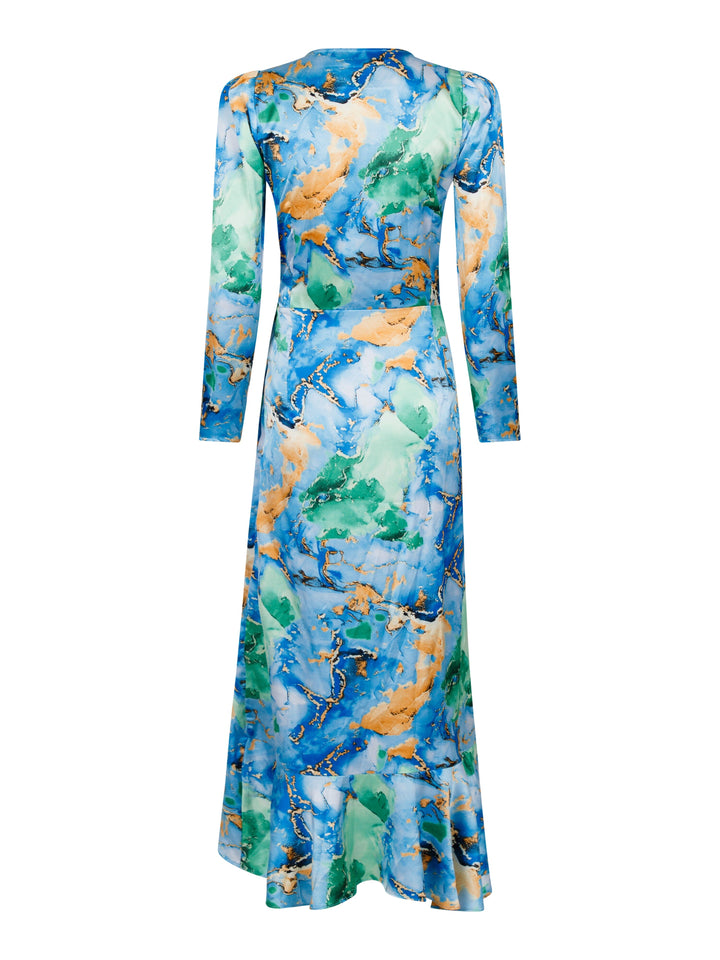 Valentin Studio - Senorita Watercolour Dress - Blue Kjoler 