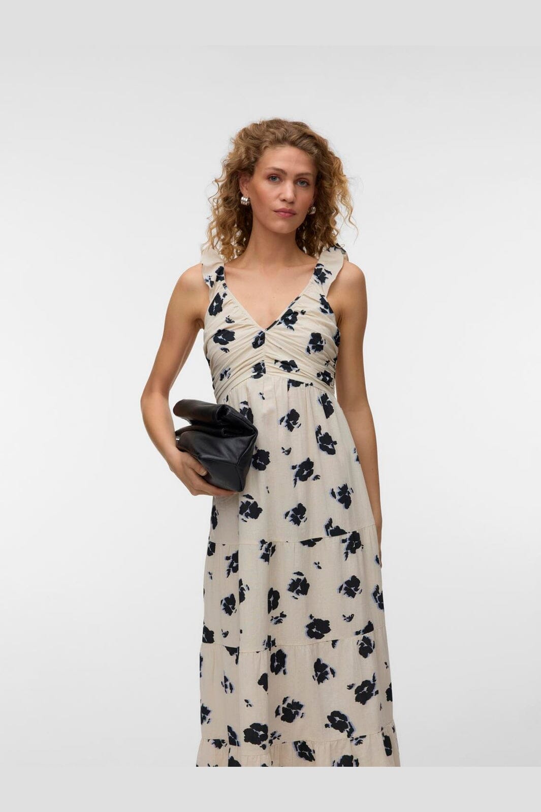 Vero Moda - Vmdicthe Sl Frill Ankle Dress - 4929091 Pumice Stone Alma