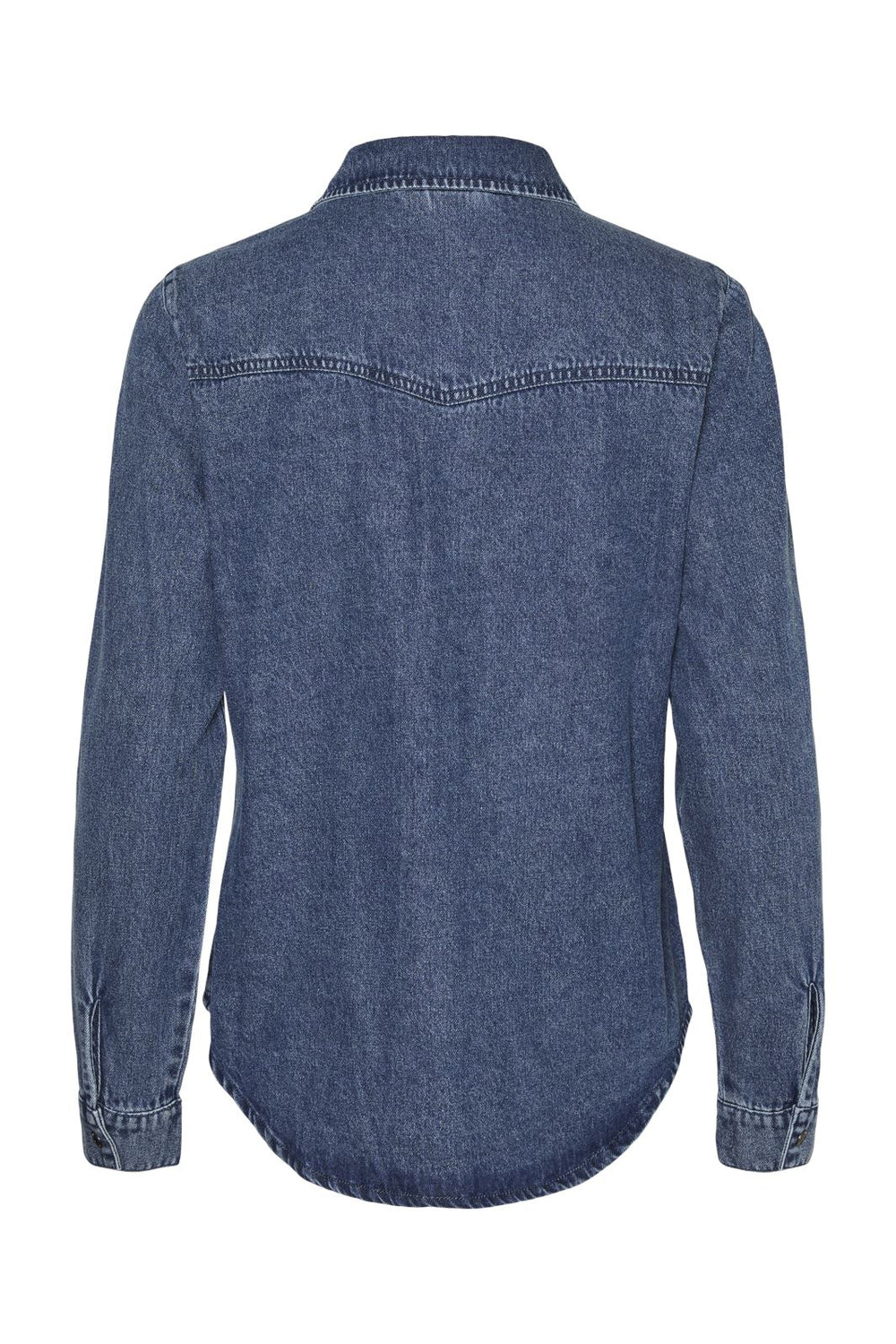 Vero Moda - Vmjennie Ls Denim Shirt Mix - 4555396 Medium Blue Denim
