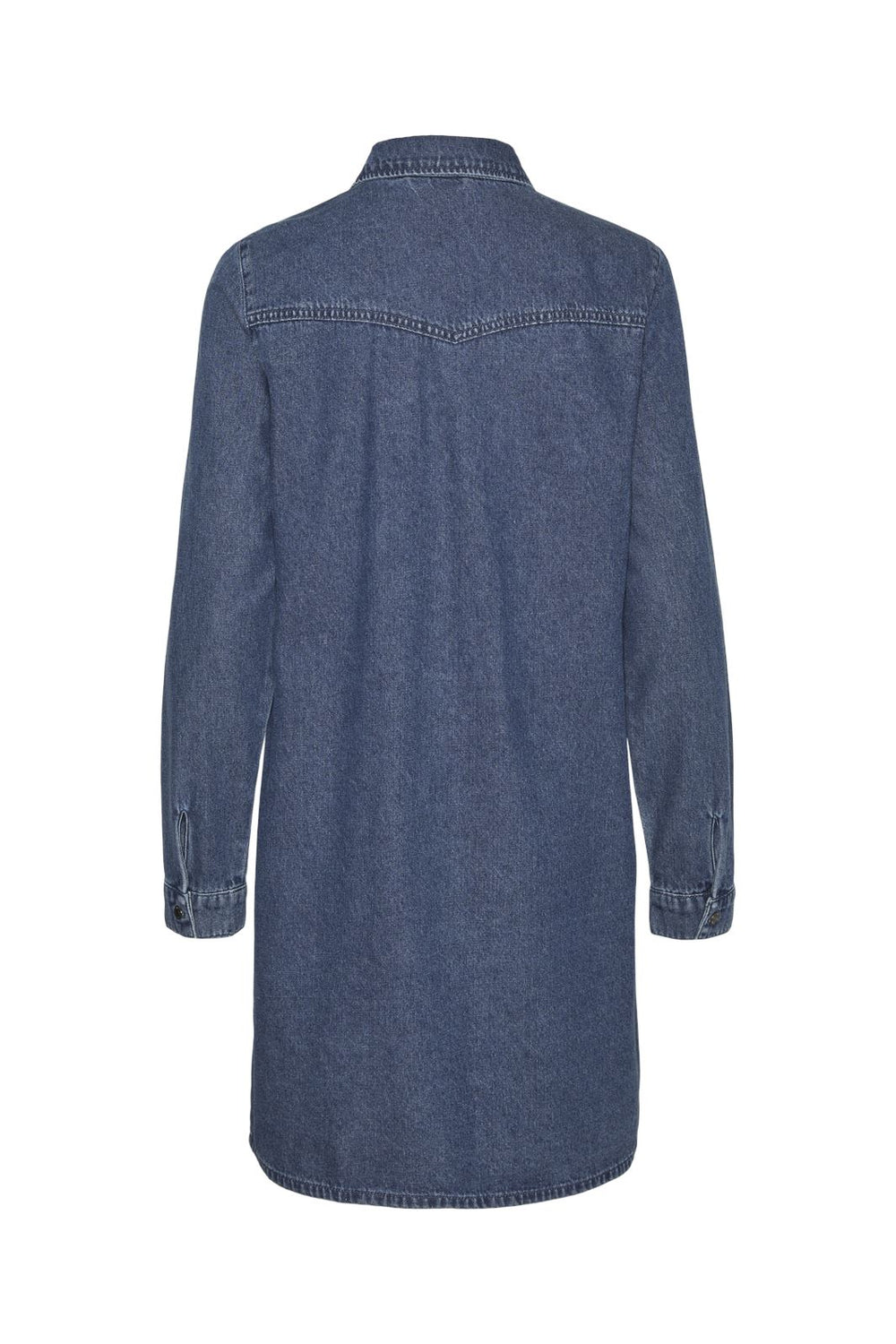 Vero Moda - Vmjennie Ls Short Denim Dress Mix - 4536351 Medium Blue Denim