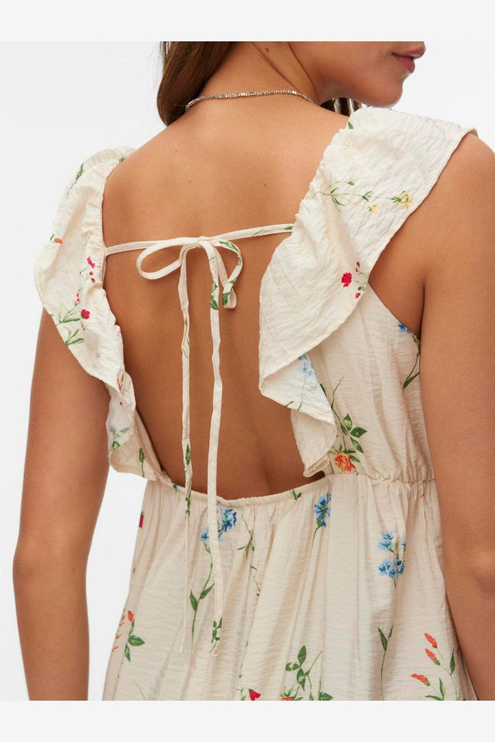 Vero Moda - Vmjosie Sl Ankle Frill Dress - 4929349 Birch Bina