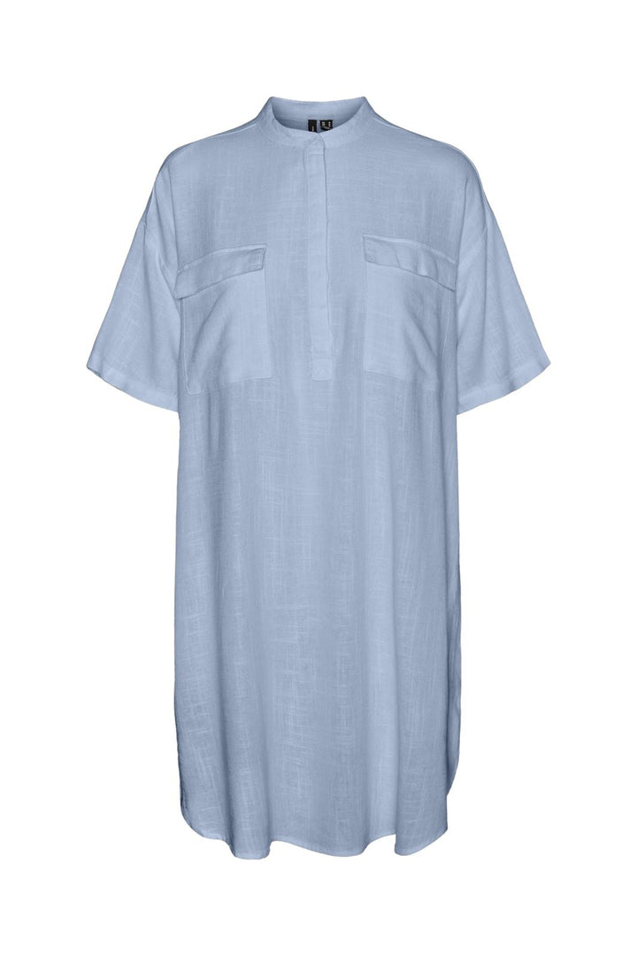 Vero Moda - Vmline 2/4 Linen Mix Tunic - 4774732 Cashmere Blue
