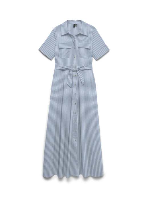 Vero Moda - Vmlotus 2/4 Ancl Shirt Dress Sb2 - 5078973 Cashmere Blue Blue Kjoler 