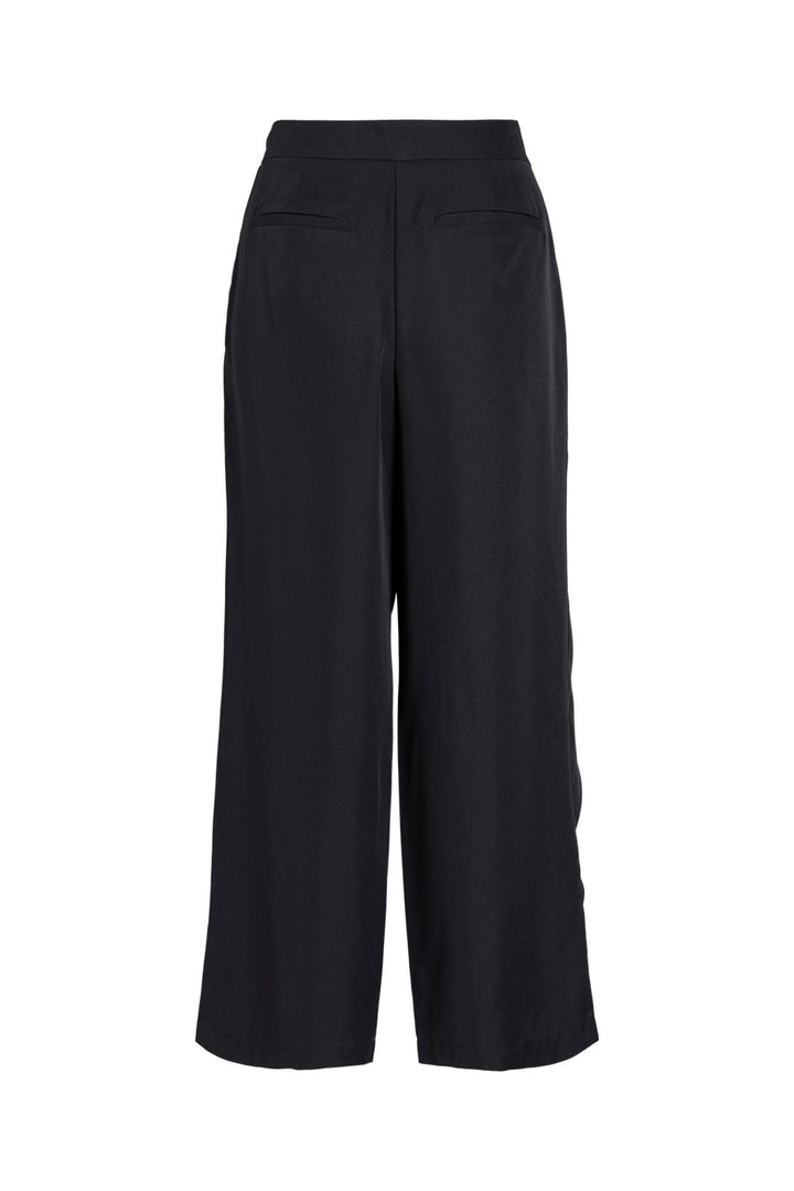 Vila - Bo Rw Cape Pants/Ln - 5185962 Black Beauty