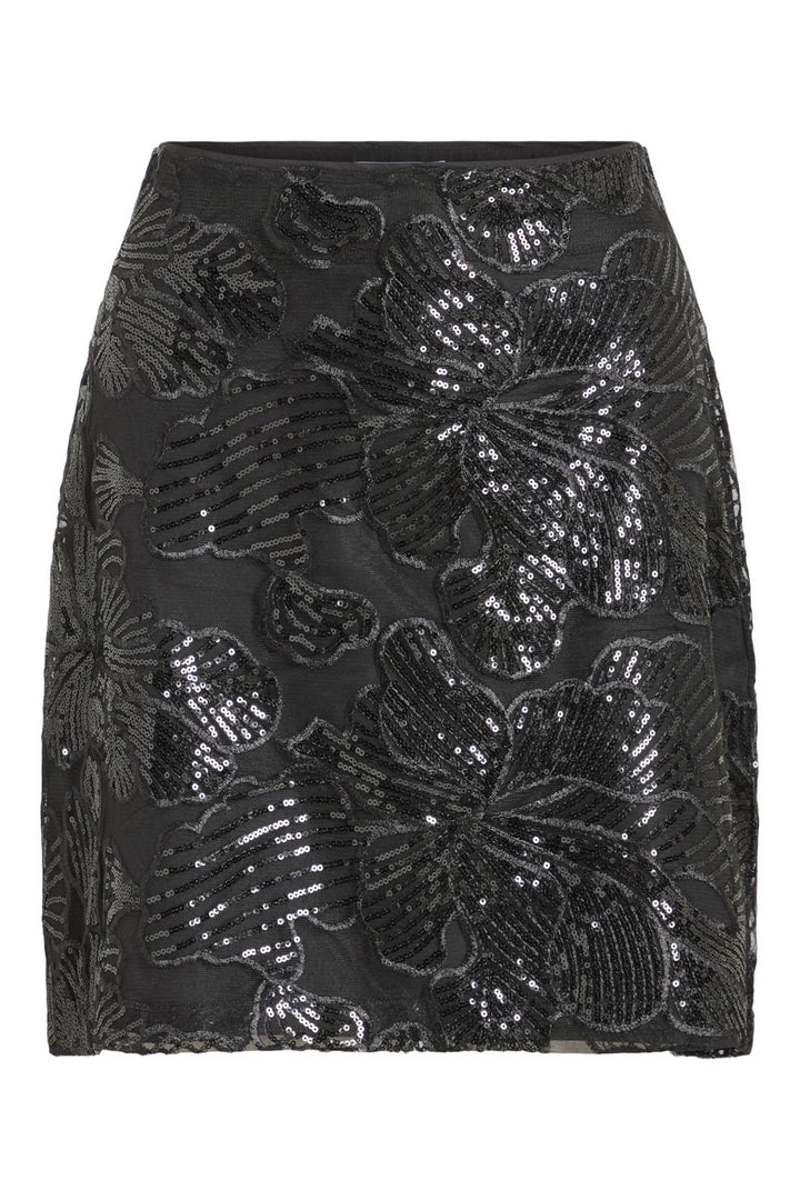 Vila - Cey Tailored Skirt - 4868565 Black Beauty
