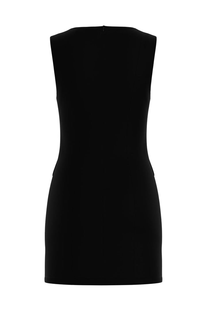 Vila - Viclara S/L Short Office Dress/Ka - 4962031 Black Pearl Neck