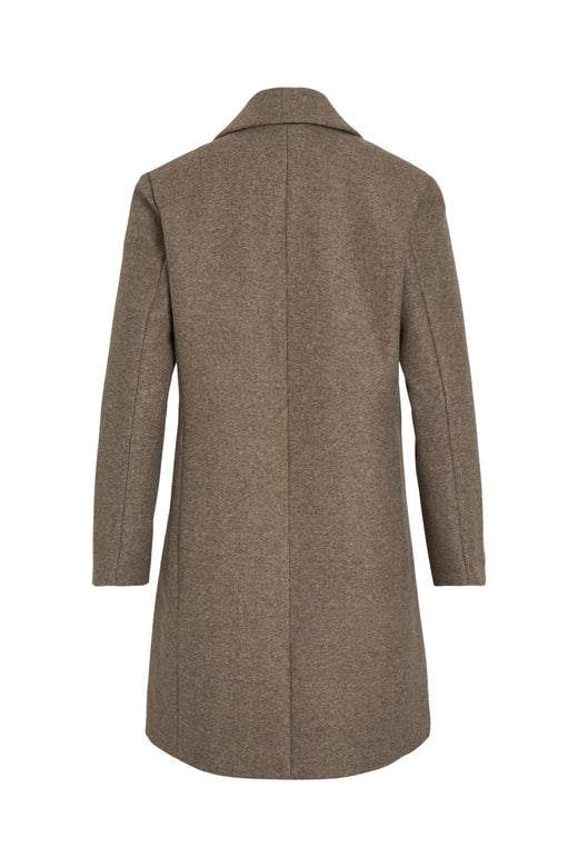 Vila - Viclaudia Button Coat - 4807968 Falcon Melange