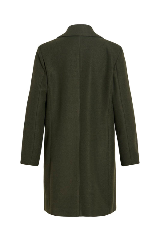 Vila - Viclaudia Button Coat - 5020749 Forest Night Melange