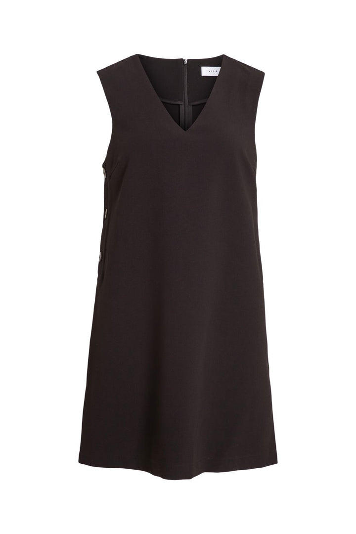 Vila - Vidroem Sl V-Neck Tailored Dress - 4780538 Black Beauty