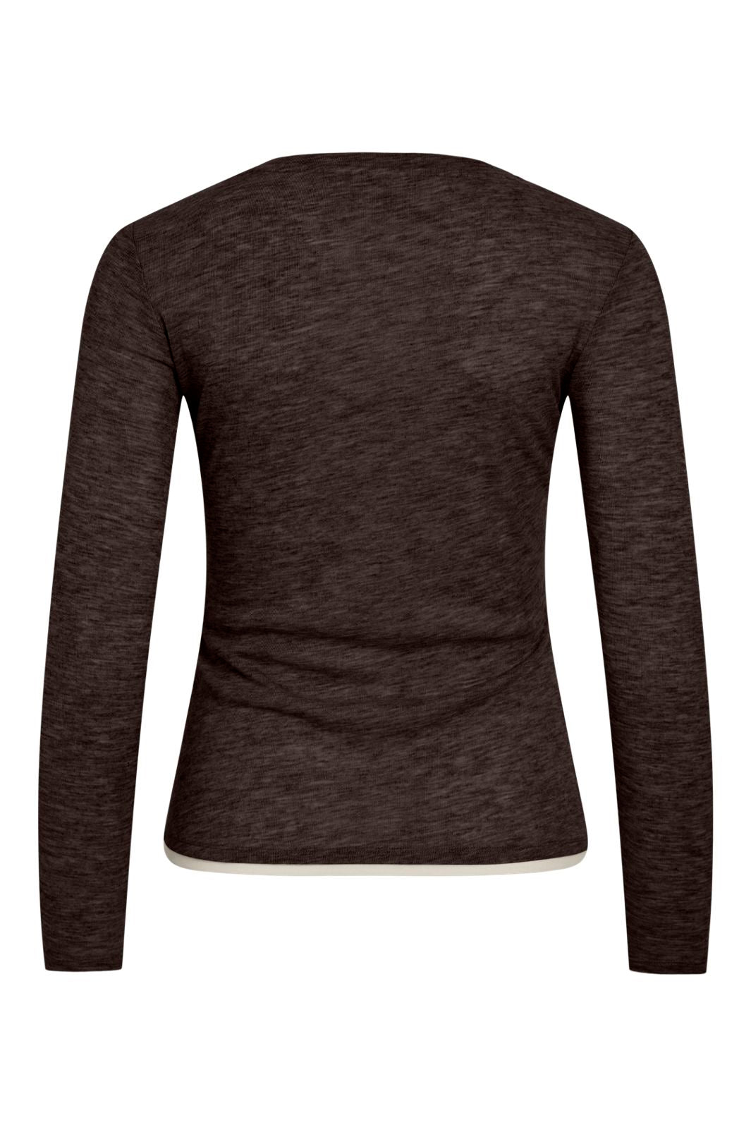 Vila - Vielianne O-Neck L/S Top - 5210553 Coffee Bean Birch