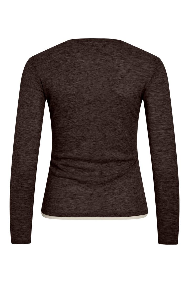 Vila - Vielianne O-Neck L/S Top - 5210553 Coffee Bean Birch