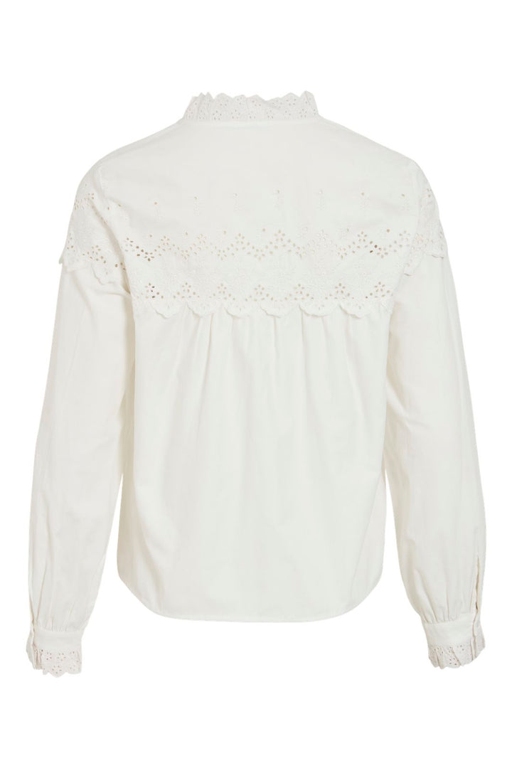 Vila - Vifima L/S Frill Shirt/Ls - 5135059 Snow White