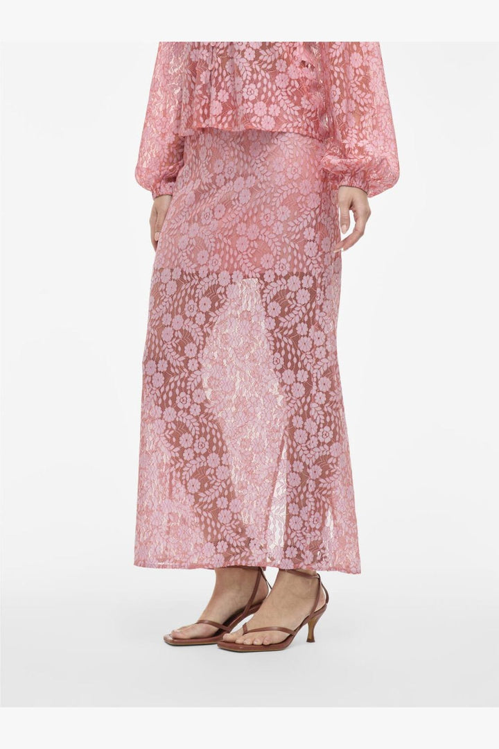 Vila - Vihibo Midi Lace Skirt - 4900037 Ballerina Two Tone Lace