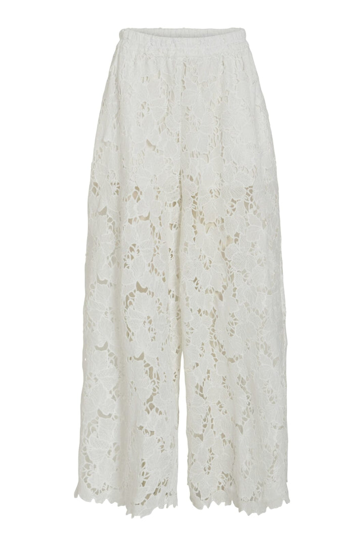 Vila - Vihylde Lace Pants - 4907608 Cloud Dancer Bukser 