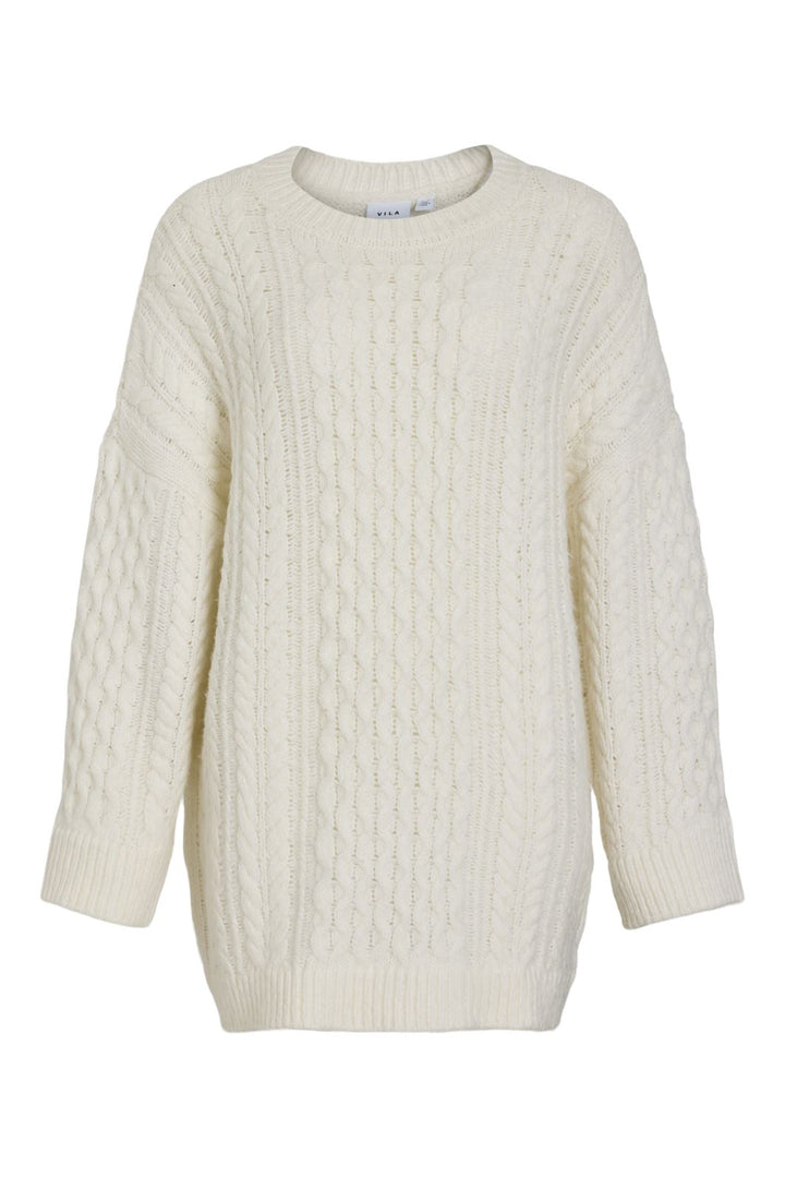 Vila - Vikaia L/S Oversize Cable Knit - 4720440 Birch