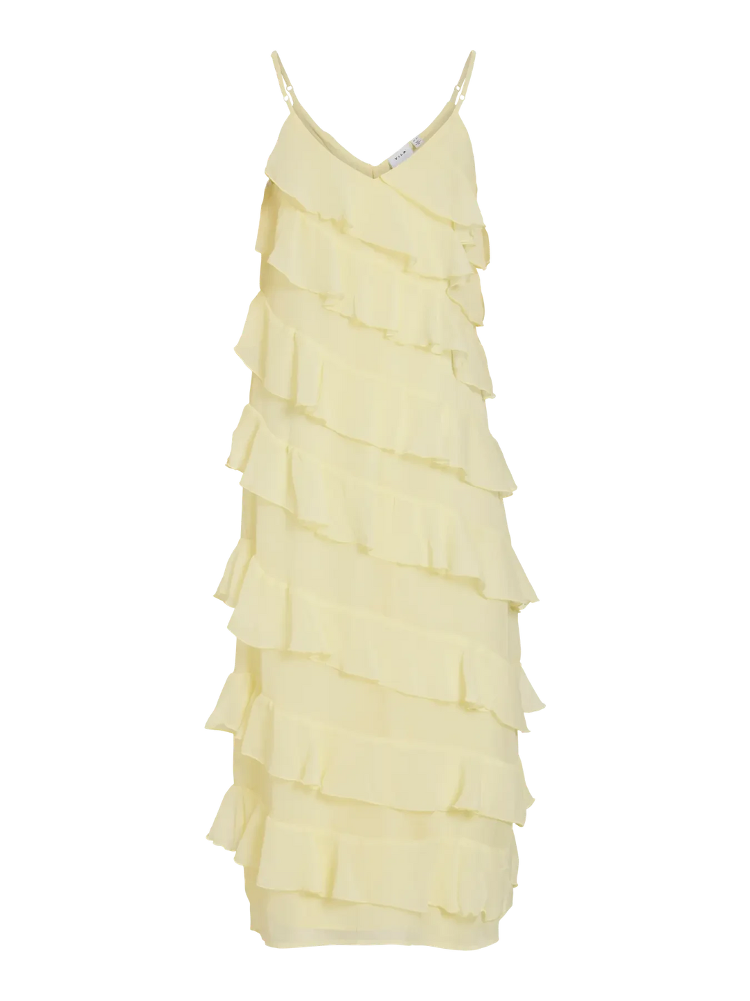 Vila - Viluna Strap Ankle Dress Noos/Dc - 5005151 Pastel Yellow Kjoler 