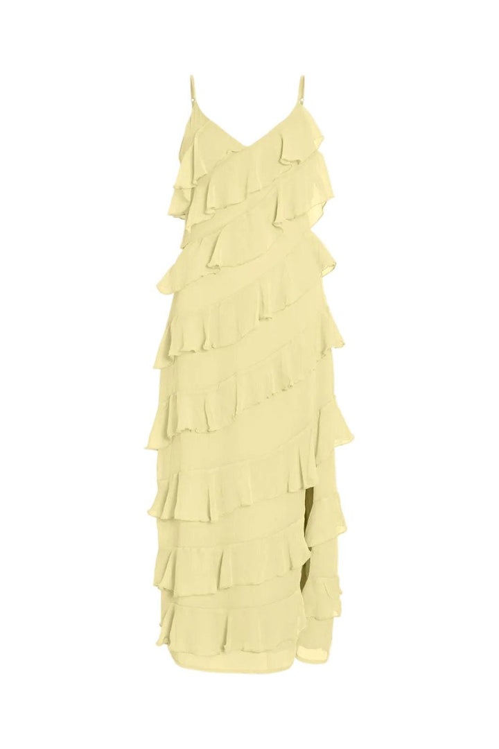 Vila - Viluna Strap Ankle Dress Noos/Dc - 5005151 Pastel Yellow Kjoler 