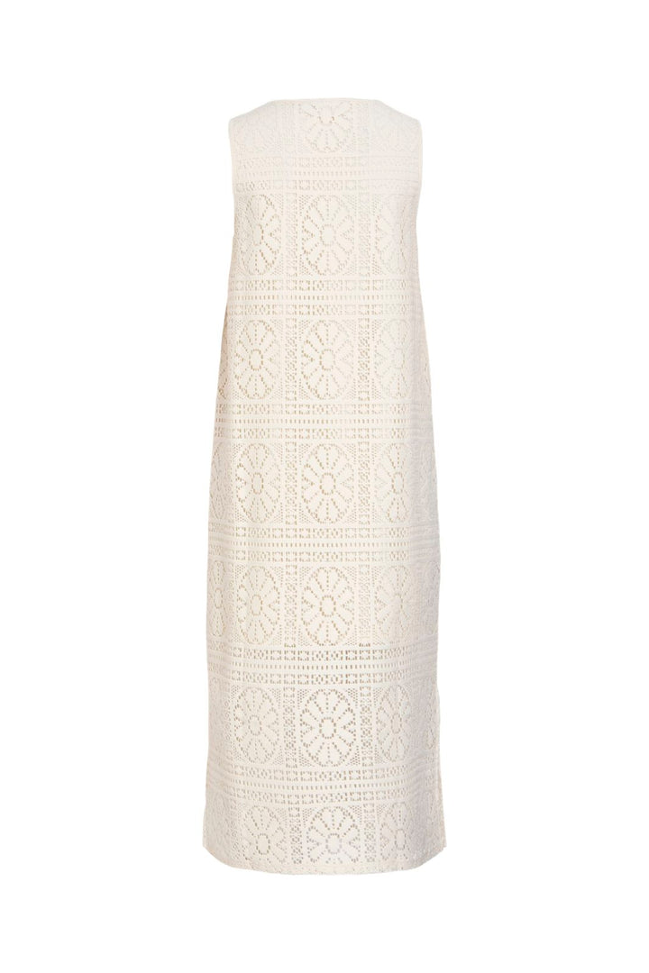 Vila - Vimerinda V-Neck S/L Midi Dress/Vol/Rs - 4978545 Birch