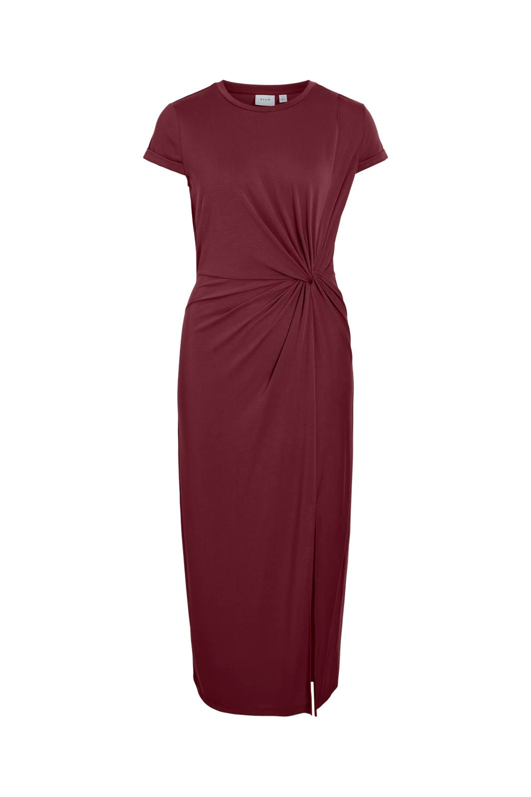 Vila - Vimodala C/S Midi Dress/Vol/1 - 5061351 Tawny Port