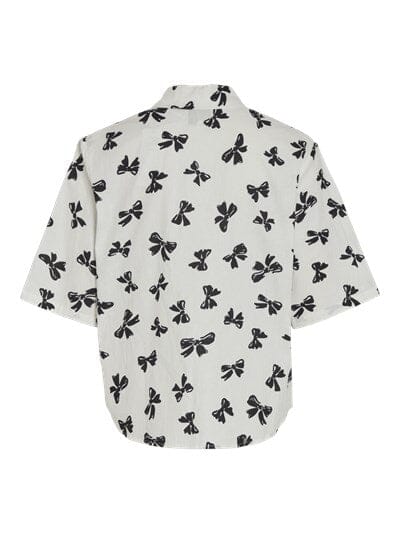 Vila - Vinaila 2/4 Shirt - 4635052 Cloud Dancer Bows Skjorter 