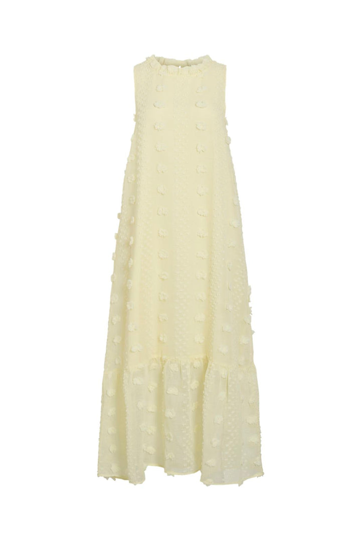 Vila - Vipalma S/L O-Neck Ankle Dress/Dc - 5017436 Pastel Yellow