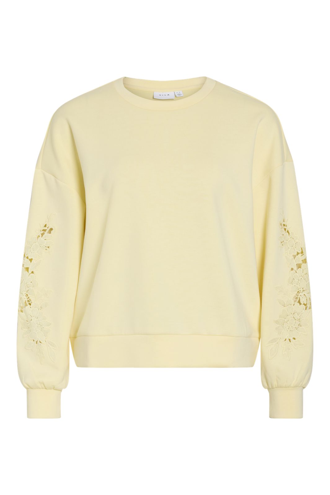 Vila - Visiffi O-Neck L/S Sweat Top - 4968752 Pastel Yellow