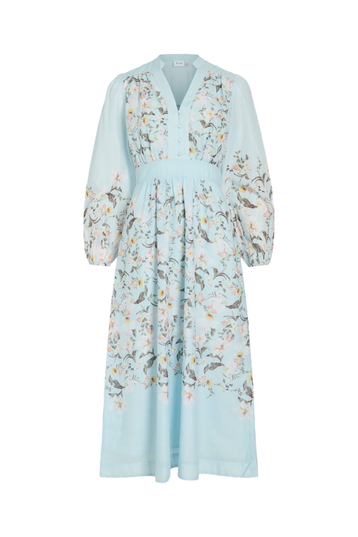 Vila - Vizanila Gil L/S Midi Dress/Dc/Ln - 4982753 Nantucket Breeze Gil