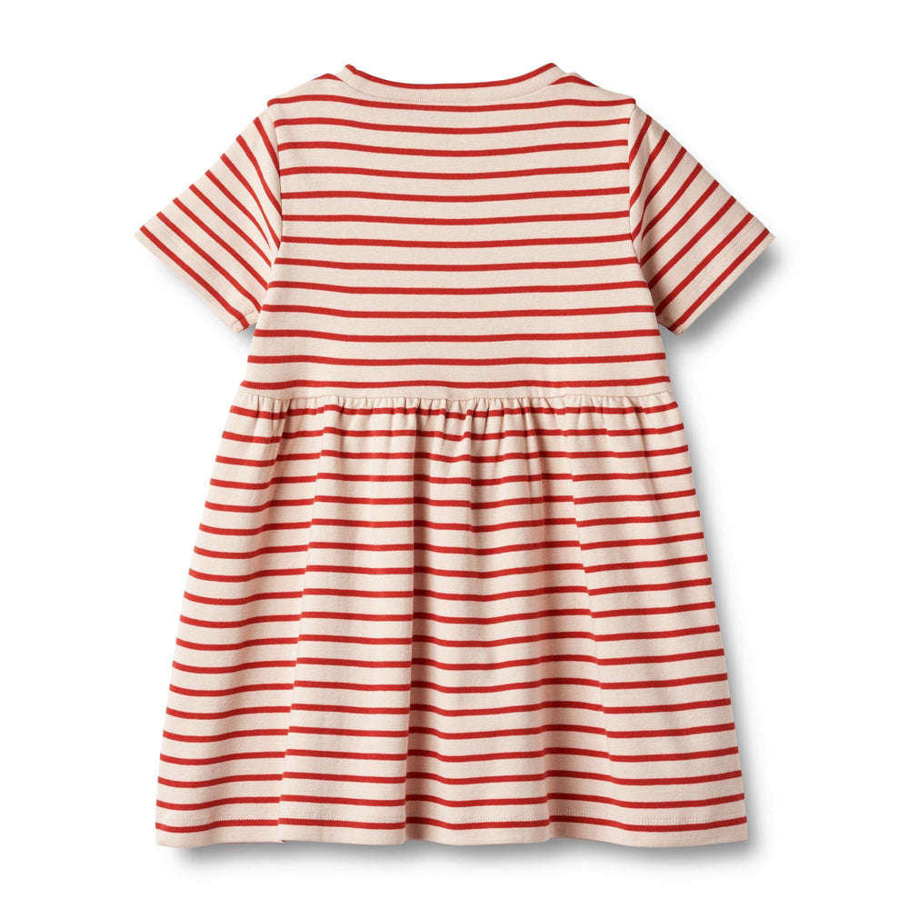 Wheat - Jersey Dress S/s Anna - 2078 Red Stripe Kjoler 