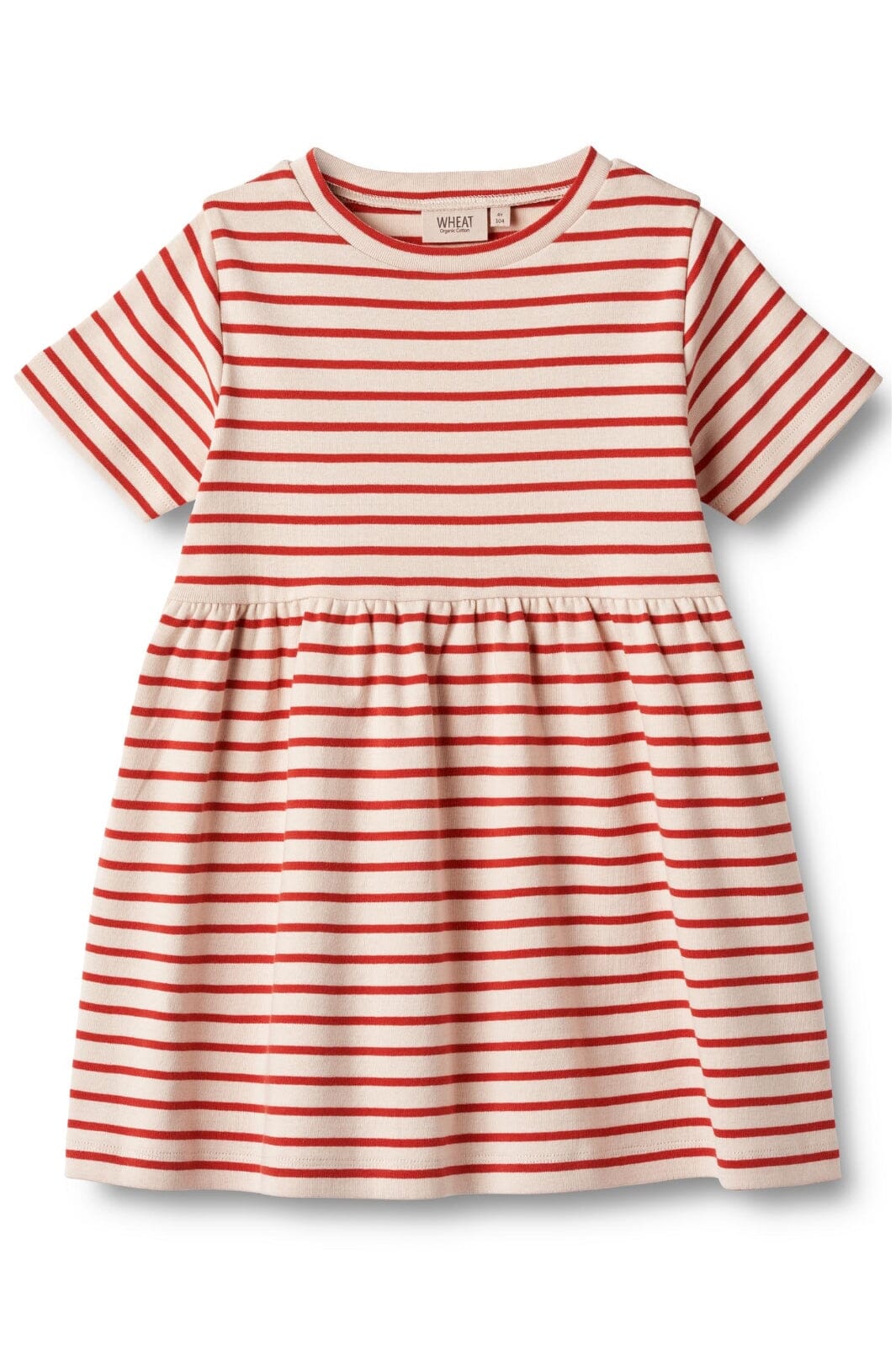 Wheat - Jersey Dress S/s Anna - 2078 Red Stripe Kjoler 