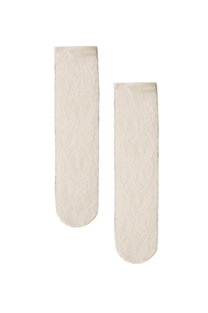 Wolford - Infinite Rose Net Socks 41812 - 1168 Whipped Cream Strømper 