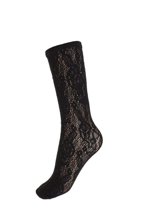 Wolford - Infinite Rose Net Socks 41812 - 7005 Black Strømper 