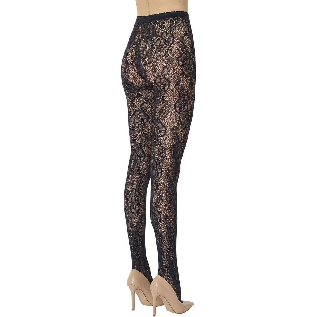 Wolford - Infinite Rose Net Tights 19478 - 7005 Black 