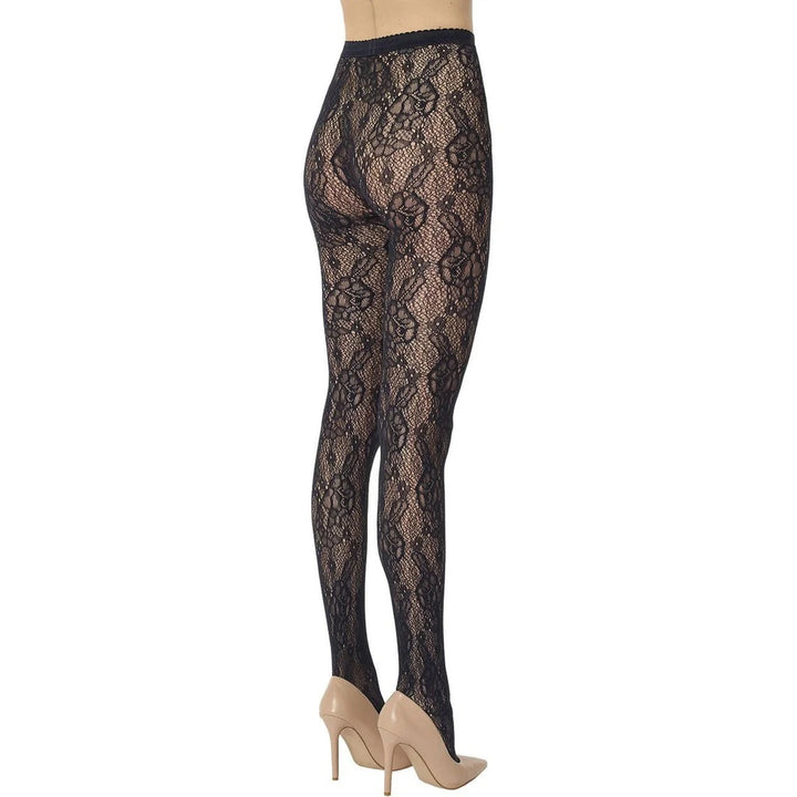 Wolford - Infinite Rose Net Tights 19478 - 7005 Black 