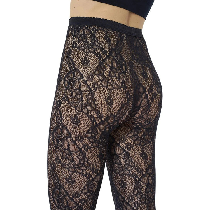 Wolford - Infinite Rose Net Tights 19478 - 7005 Black 