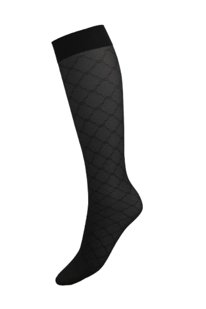 Wolford - Sheer Pattern Knee-highs34416 - 7005 Black