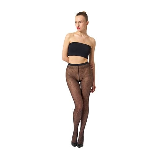 Wolford - Wdmulticolored Dot Tights17656 - 8163 Black/red Multicolor Strømpebukser 
