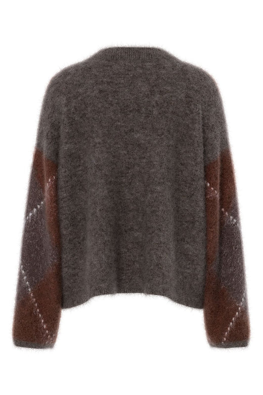 YAS - Yasargy Ls Mohair Blend Knit Pullover - 5112410 Coffee Bean Incence/Sepia/Oatmeal