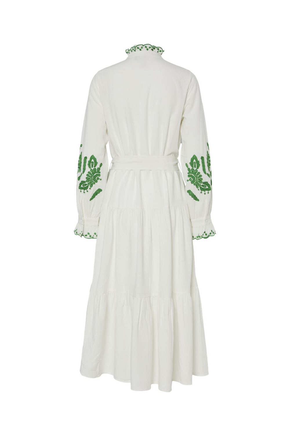 Y.A.S - Yasbrimu Ls Long Dress - 4743978 Star White Brigth Grren Emb