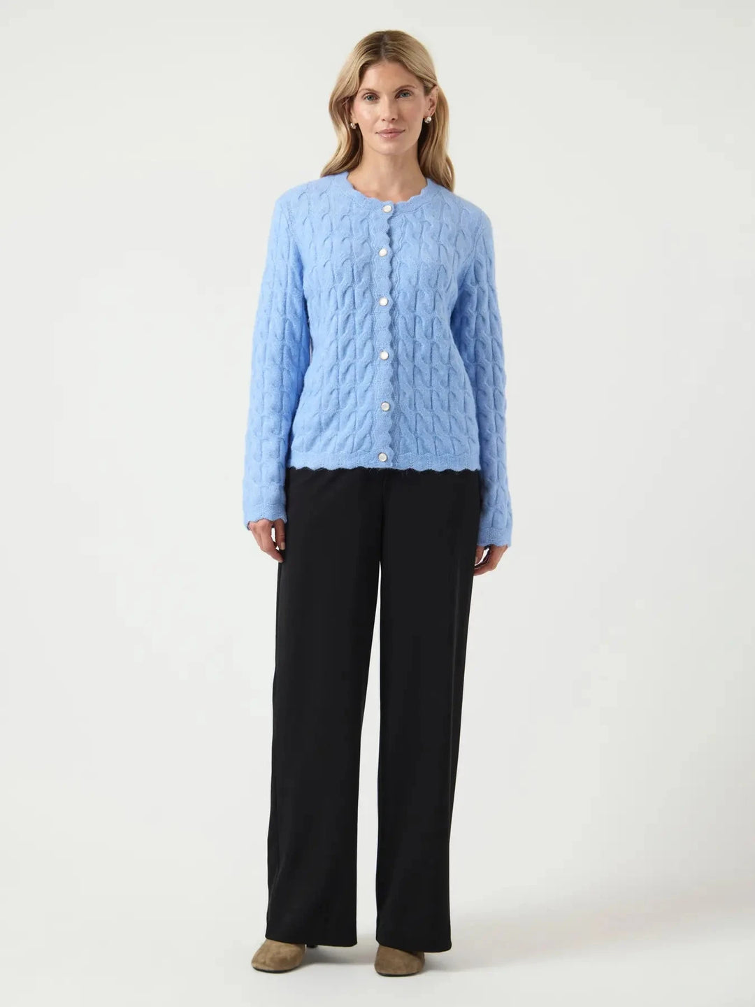 YAS - Yasbubera Ls Knit Cardigan - 4791715 Vista Blue Cardigans 