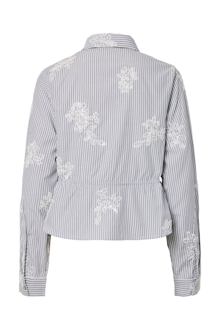 YAS - Yaschar Ls Pearled Stripe Shirt - 5199206 Star White Stripes
