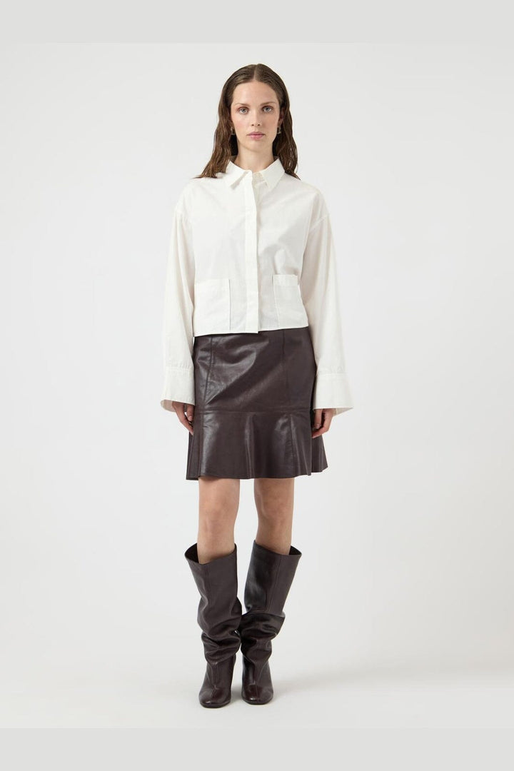 YAS - Yascolly Naplon Leather Skirt - 5091002 Chocolate Brown