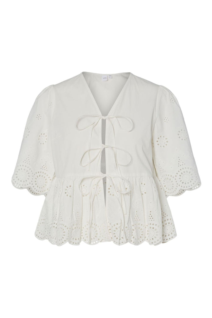 YAS - Yascornelia 2/4 Tie Top - 4574166 Star White