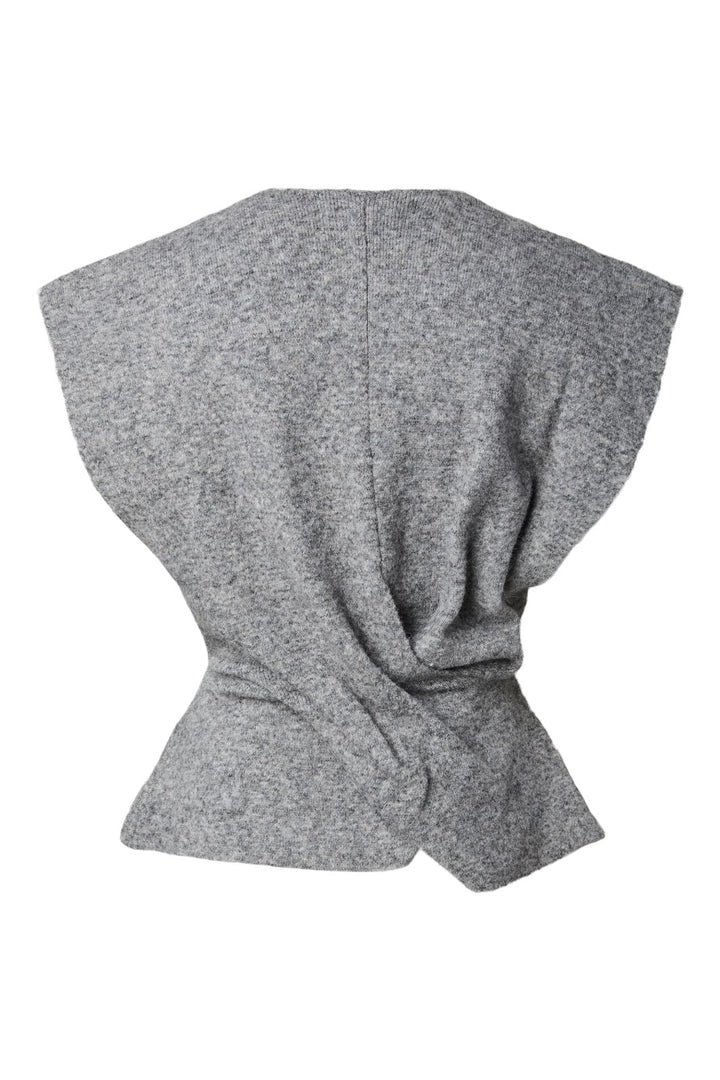 YAS - Yasdavia Sl Knit Vest - 5164771 Medium Grey Melange