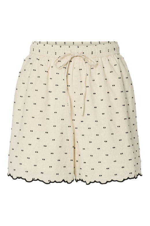 Y.A.S - Yasdobby Shorts - 4693518 Gardenia Black Dobby Dots