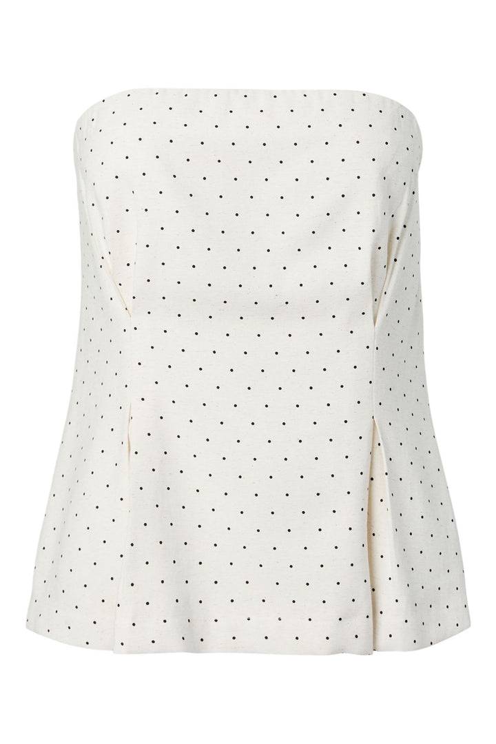YAS - Yasdotly Corsage Top - 5067501 Star White W. Black Dots