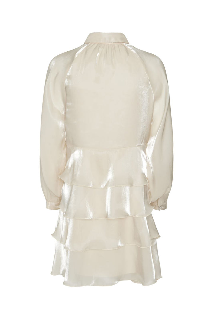 Y.A.S - Yaseloise Ls Shiny Dress - 4607475 Pearled Ivory