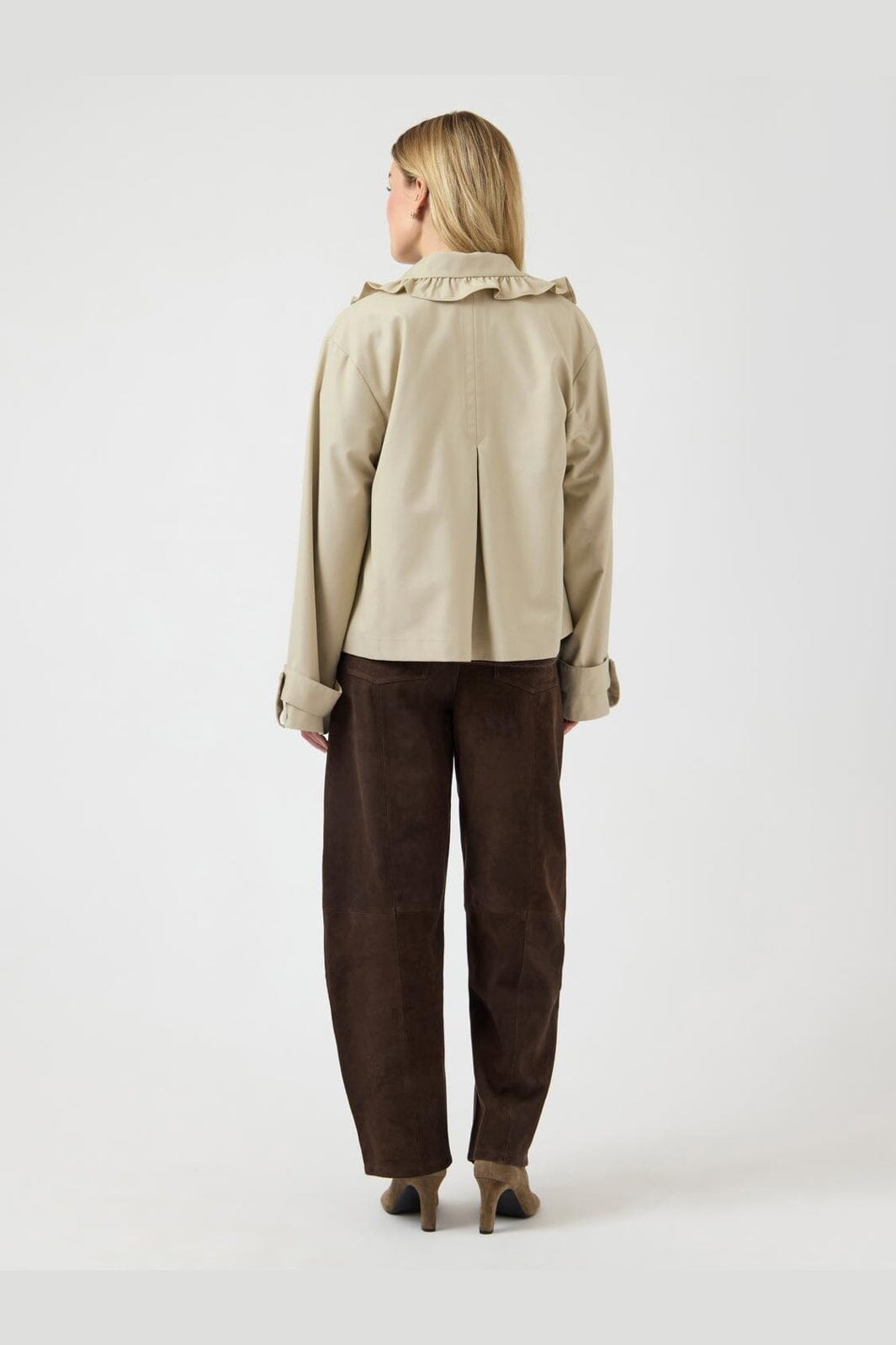 YAS - Yaselsana Ls Short Trenchcoat - 4801258 Travertine