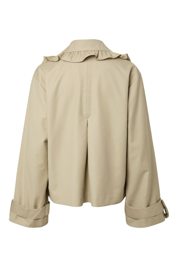 YAS - Yaselsana Ls Short Trenchcoat - 4801258 Travertine